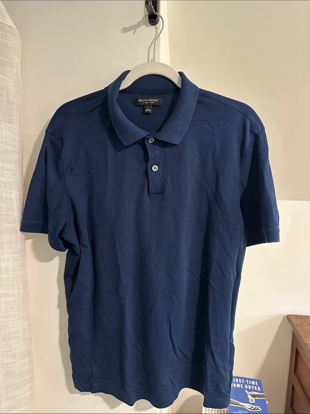 Banana Republic Men's Deep Navy Short-Sleeve Polo